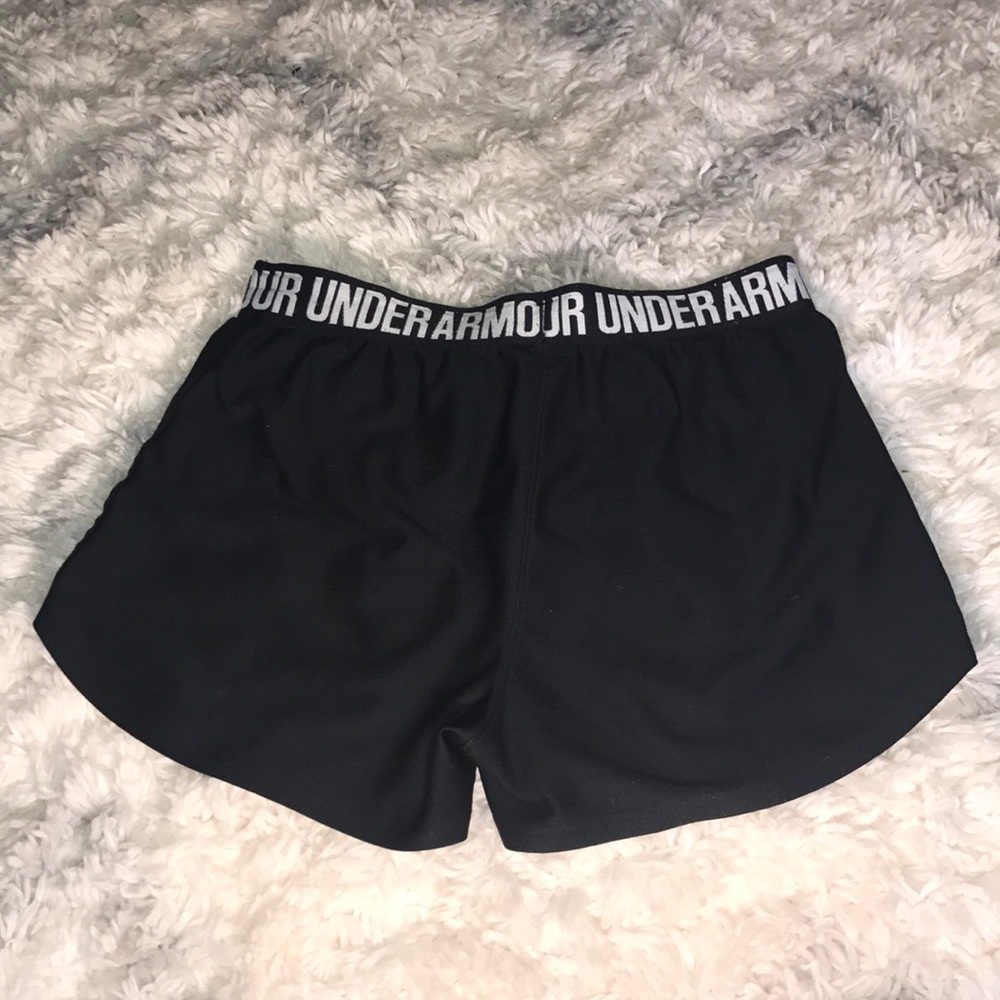 Black Basic Under Armor Athletic Shorts - image 2